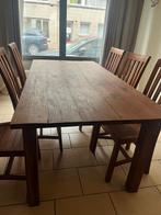 Eetkamer in vol hout ( teak ) 6 stoelen., Huis en Inrichting, Ophalen, Zo goed als nieuw