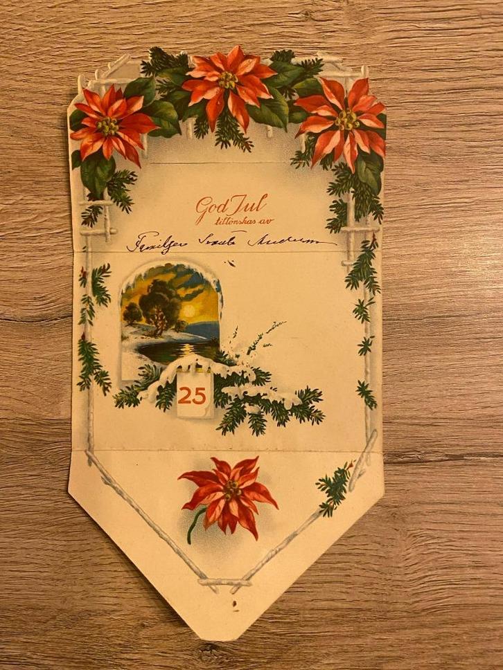 60 Zweedse uitklapbare Kerst en Nieuwjaarswensen, Verzamelen, Postkaarten | Themakaarten, Gelopen, 1920 tot 1940, Feest(dag), Ophalen