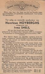 Concentratiekamp 40-45 Henricus Hoyberghs Turnhout-Lunebach, Verzamelen, Bidprentjes en Rouwkaarten, Ophalen of Verzenden