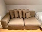 Comfortabele beige zetel met kussens – goede staat, Ophalen, Gebruikt, Stof
