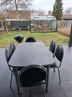 Keukentafel met stoelen, Huis en Inrichting, Tafels | Eettafels, Ophalen, Kunststof, 100 tot 150 cm, 50 tot 100 cm