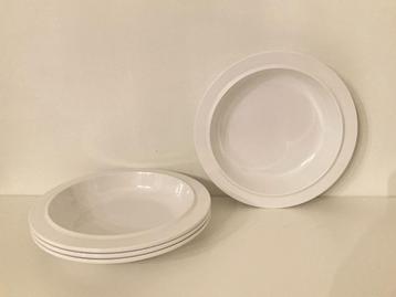 Diepe borden basic D195 - wit - Mepal-Rosti - 4 stuks, Enlèvement ou Envoi, Comme neuf