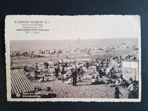 Postkaart Bredene Breedene Kampeer terrein Nr 1 Hippodrome, Verzamelen, Postkaarten | België, Gelopen, West-Vlaanderen, 1940 tot 1960