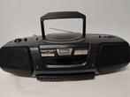 Vintage draagbare radio/cd/dubbele cassetterecorder, Ophalen of Verzenden, Zo goed als nieuw, Radio
