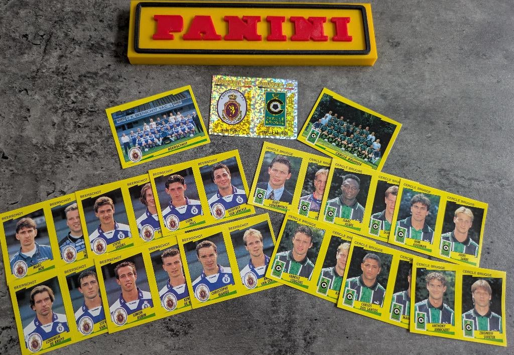 PANINI STICKERS 15X FOOTBALL 98 BEERSCHOT / CERCLE BRUGGE, Hobby en Vrije tijd, Stickers en Plaatjes, Nieuw, Ophalen of Verzenden