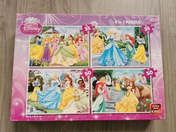 4 in 1 puzzel Disney prinsessen (35-50 stukjes)  beschikbaar voor biedingen