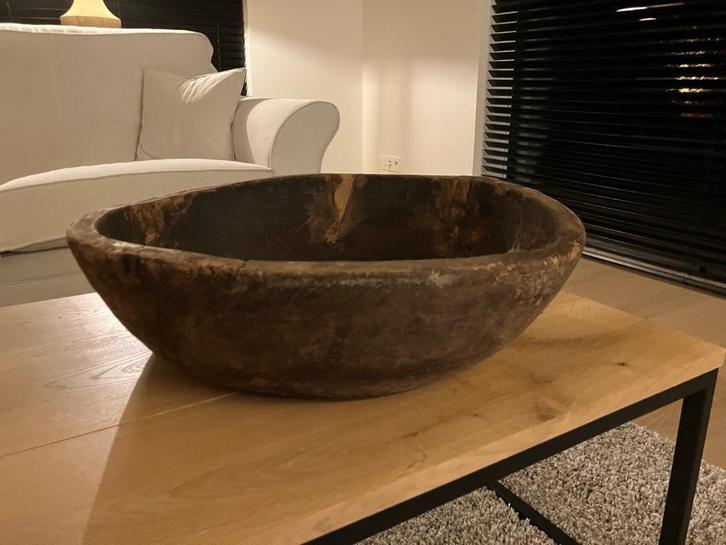 Prachtige grote houten schaal NIEUW, Huis en Inrichting, Woonaccessoires | Schalen en Manden, Nieuw, Schaal, Ophalen