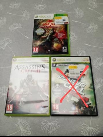 Jeux Xbox 360 beschikbaar voor biedingen