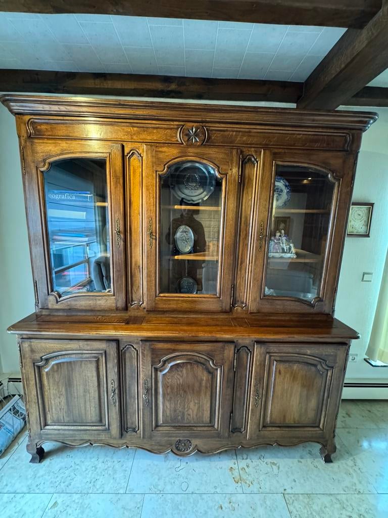 Volledige eetplaats met prachtige eiken meubelen, Antiek en Kunst, Ophalen