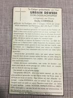 Victime de guerre U.Deweer Avelgem + Herseau 1943, Envoi, Image pieuse