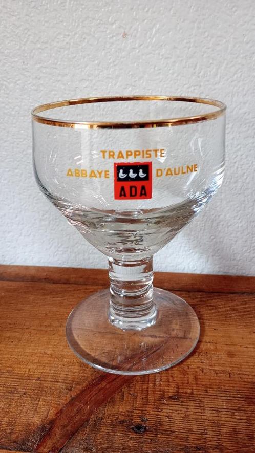 Brasserie bière ancien verre Trappiste Abbaye d'Aulne, Collections, Marques de bière, Utilisé, Verre ou Verres, Autres marques