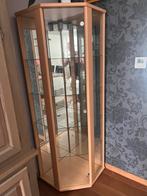 Vitrine hoekkast met verlichting, Huis en Inrichting, Ophalen, Zo goed als nieuw, 50 tot 100 cm, 150 tot 200 cm