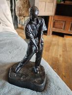 Bronzen beeldje van een golfer, Antiek en Kunst, Kunst | Beelden en Houtsnijwerken, Ophalen of Verzenden