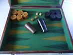 Prachtige Vintage "Backgammon" in Houten Bak in prima staat., Hobby en Vrije tijd, Een of twee spelers, Ophalen of Verzenden, Gebruikt