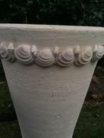 Stenen vaas met schelpen, Ophalen, Nieuw, Wit, Steen