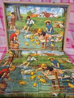 Zeer oude „PUZZLE CUBES” in houten kistje, Ophalen of Verzenden