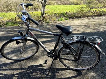 licht grijze sportieve herenfiets, Fietsen en Brommers, Fietsen | Heren | Herenfietsen, Ophalen, Versnellingen, Batavus, Zo goed als nieuw