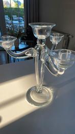 Glazen kandelaar, Antiek en Kunst, Ophalen, Glas