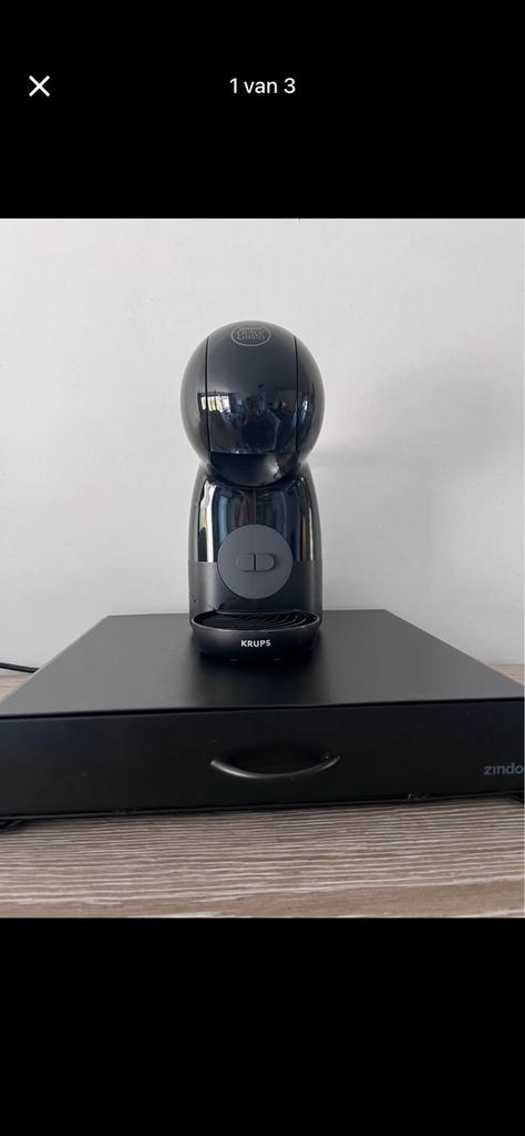 Krups koffiezet met onderstel voor cups, Electroménager, Accessoires de machine à café, Enlèvement, Comme neuf, Krups, Grains de café