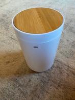 Poubelle 5 L en polypropylène et bambou blanc., Enlèvement ou Envoi, Comme neuf, X, X