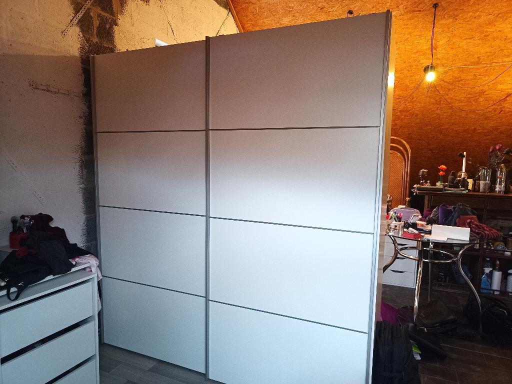 Leenbakker kledingkast met 2 schuifdeuren Blanche, Huis en Inrichting, Kasten | Kleerkasten, Gebruikt, 150 tot 200 cm, 150 tot 200 cm