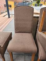 8 stoffen stoelen, Huis en Inrichting, Stoelen, Ophalen, Gebruikt, Bruin, Stof