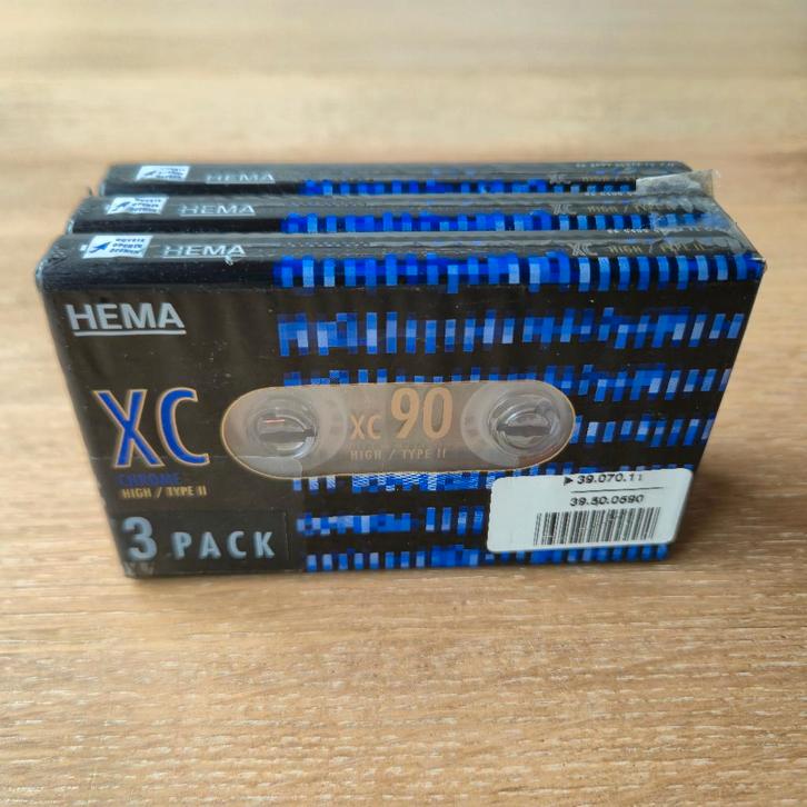 HEMA XC-90 Type II Chrome cassette tapes set 3x sealed C90, CD & DVD, Cassettes audio, Neuf, dans son emballage, Originale, 2 à 25 cassettes audio