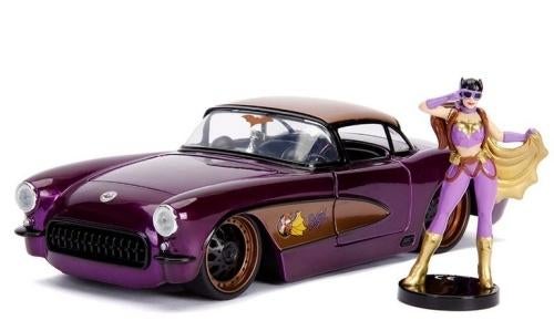 Schaalmodel Batgirl & 1957 Chevy Corvette, Hobby en Vrije tijd, Modelauto's | Overige schalen, Nieuw, Auto, Ophalen of Verzenden