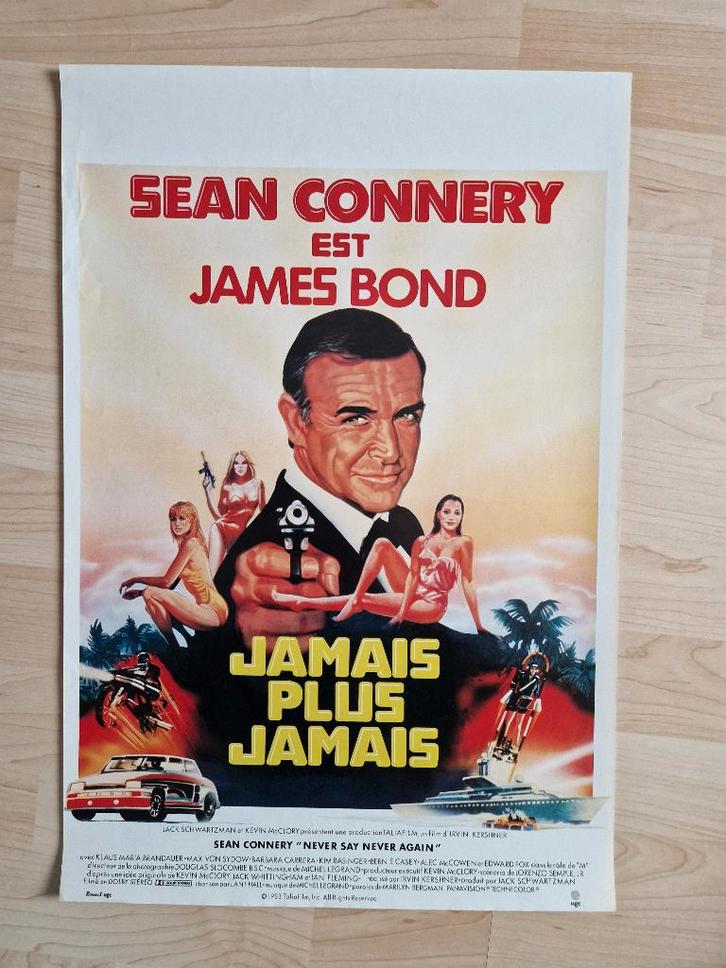 filmaffiche James Bond Never Say Never Again filmposter, Collections, Posters & Affiches, Comme neuf, Cinéma et TV, A1 jusqu'à A3