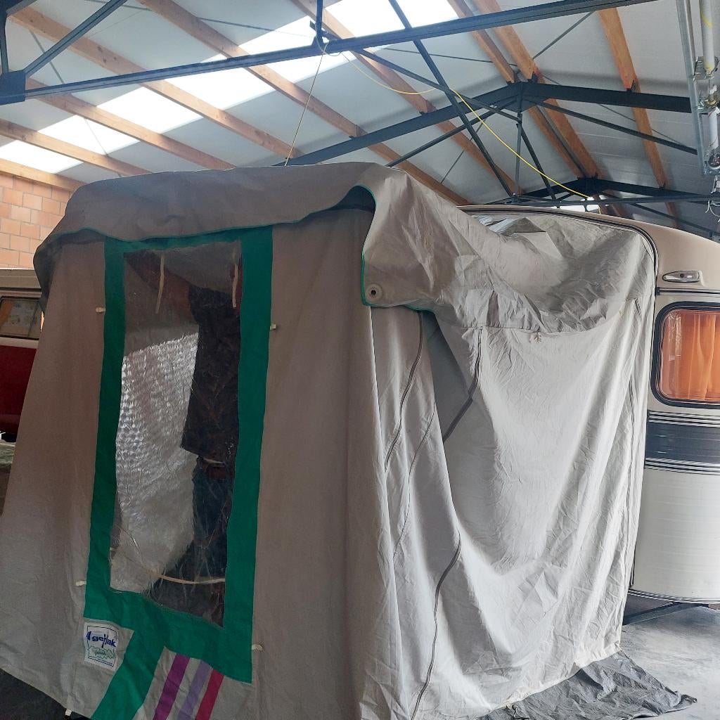 Vintage voortent Constructam caravan, Caravans en Kamperen, Voortenten en Luifels, Gebruikt, Overige merken, Ophalen