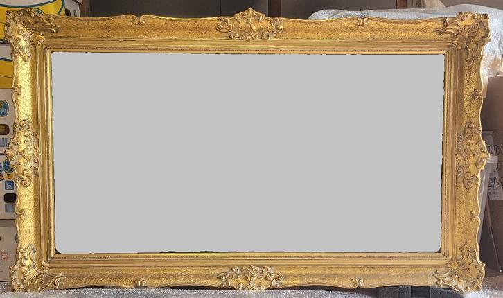Grand cadre à photos baroque doré (cadre) 160x91x8 cm, Antiquités & Art, Art | Autres Art, Enlèvement