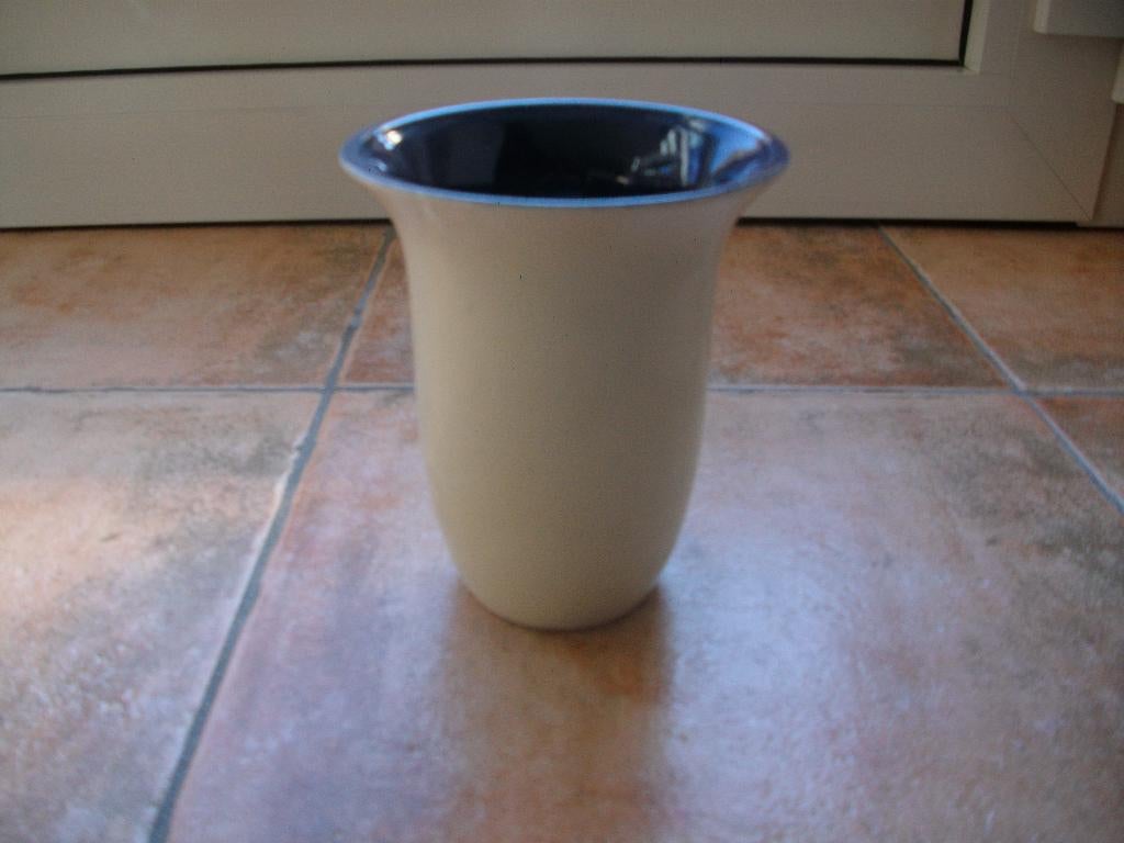 Kleine vaas + gratis bloempotjes, Ophalen of Verzenden, Gebruikt, Blauw