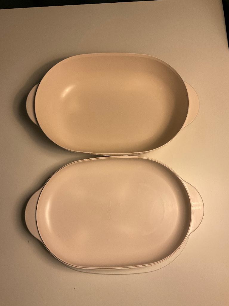 Tupperware microcooks, Maison & Meubles, Cuisine| Tupperware, Utilisé, Blanc, Enlèvement ou Envoi