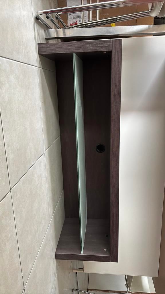 Tv-meubel, Ophalen, Gebruikt, 100 tot 150 cm, Glas