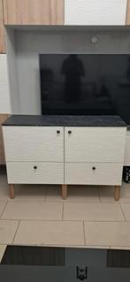 Buffet BESTA haut blanc 120x64 avec portes et tiroirs, Maison & Meubles, 25 à 50 cm, Avec tablette(s), Comme neuf, 100 à 150 cm