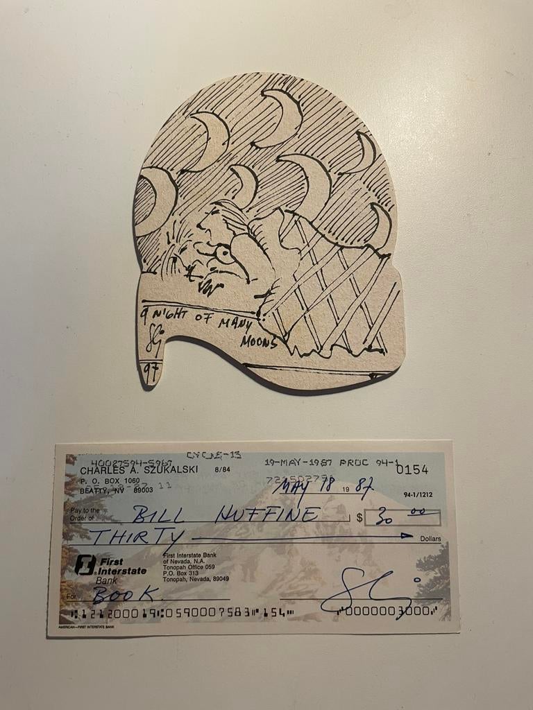 Albert Szukalski - Bankafschrift en schets, Ophalen of Verzenden