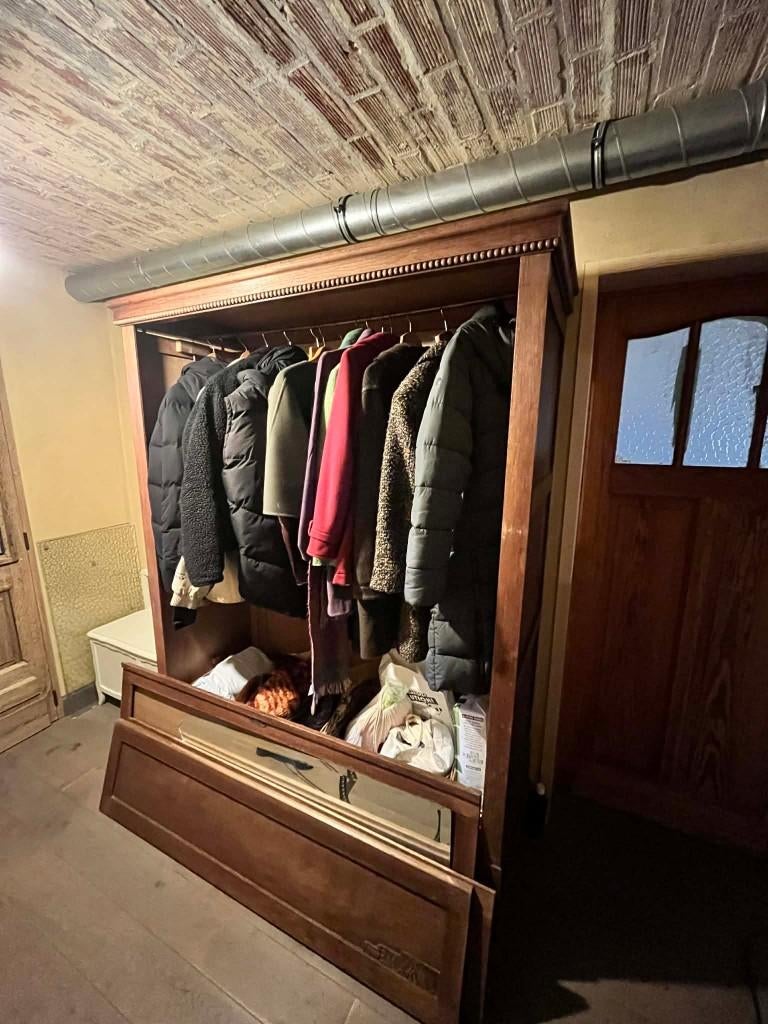 oude antieke kleerkast/hallkast, Huis en Inrichting, Kasten | Kleerkasten, Gebruikt, Ophalen