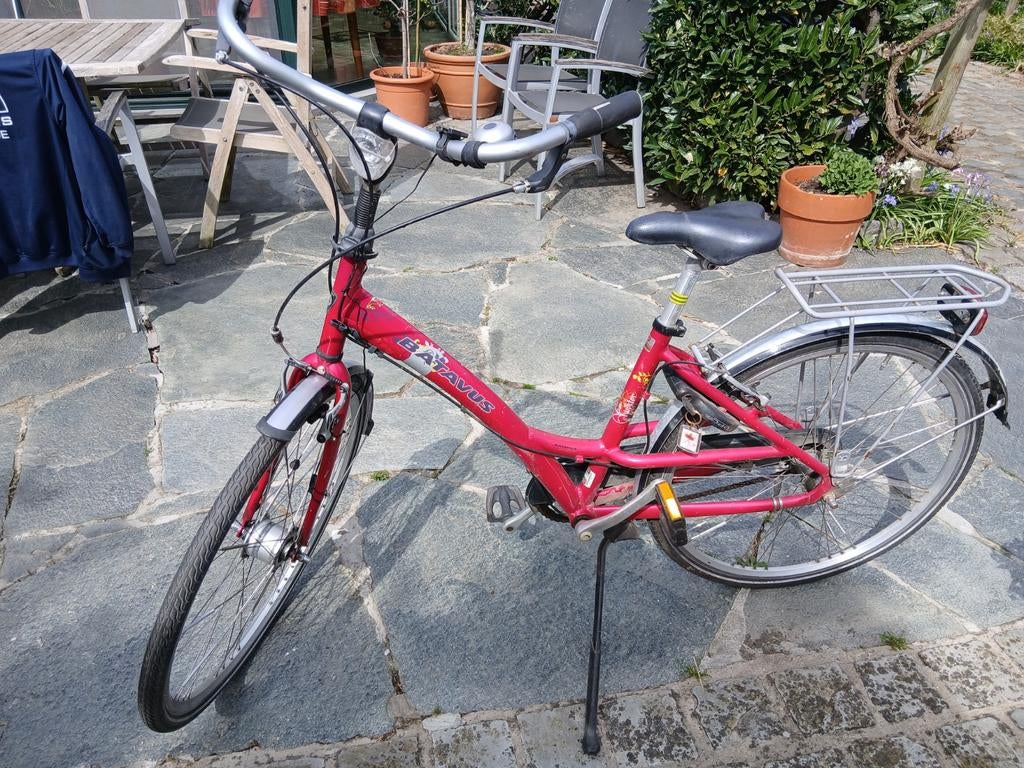 Fiets Batavus, hippe rode kleur, Ophalen