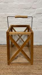 Houten lantaarn in teak hout, Ophalen, Zo goed als nieuw, Hout