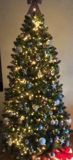 Complete kerst boom 215cm, decoratie,… één keer gebruikt, Divers, Noël, Enlèvement, Comme neuf