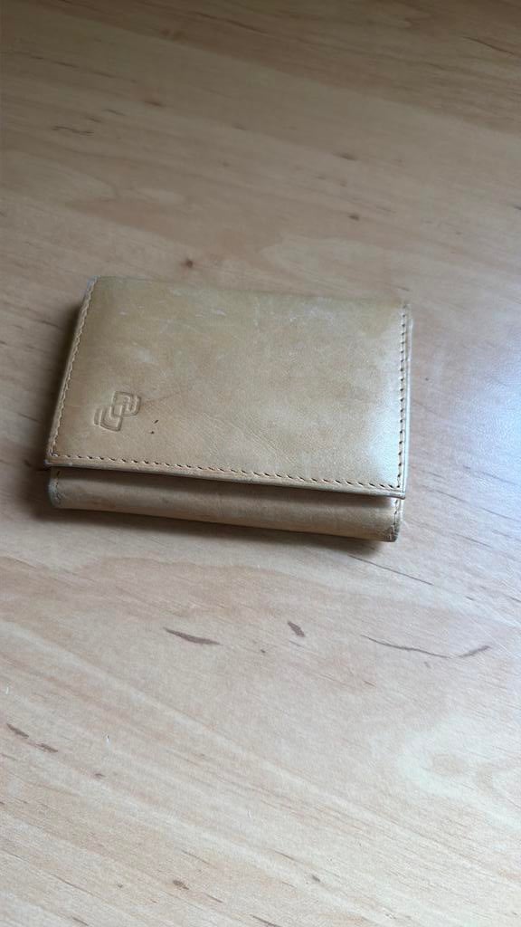 Kaarthouder van natuurlijk leer 7,5/9,5 cm, Ophalen of Verzenden, Zo goed als nieuw, Leder