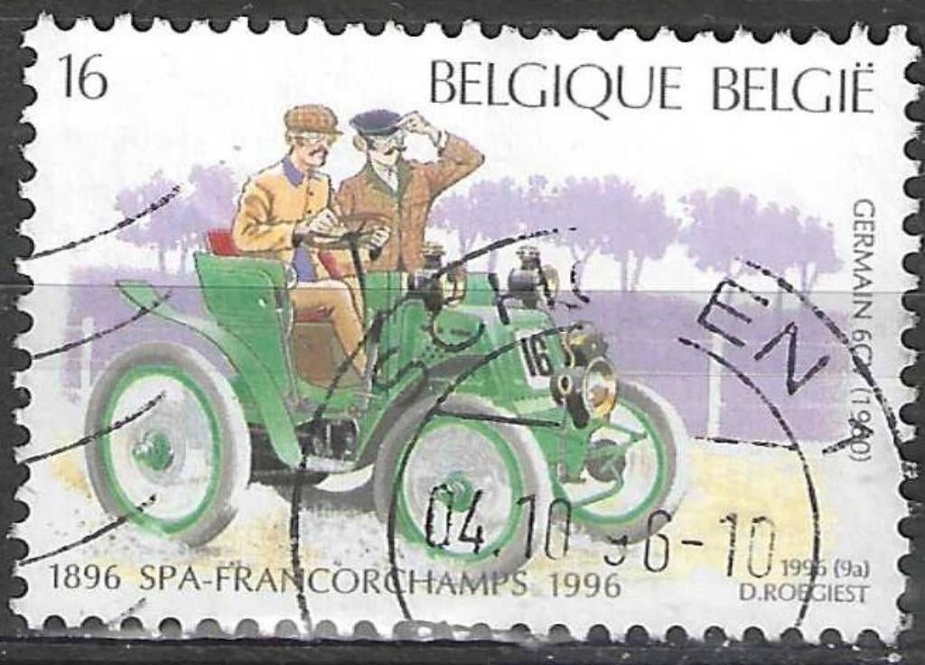 Belgique 1996 - Yvert 2648 /OBP 2649 - Germain 6 CV (ST), Timbres & Monnaies, Timbres | Europe | Belgique, Affranchi, Voitures