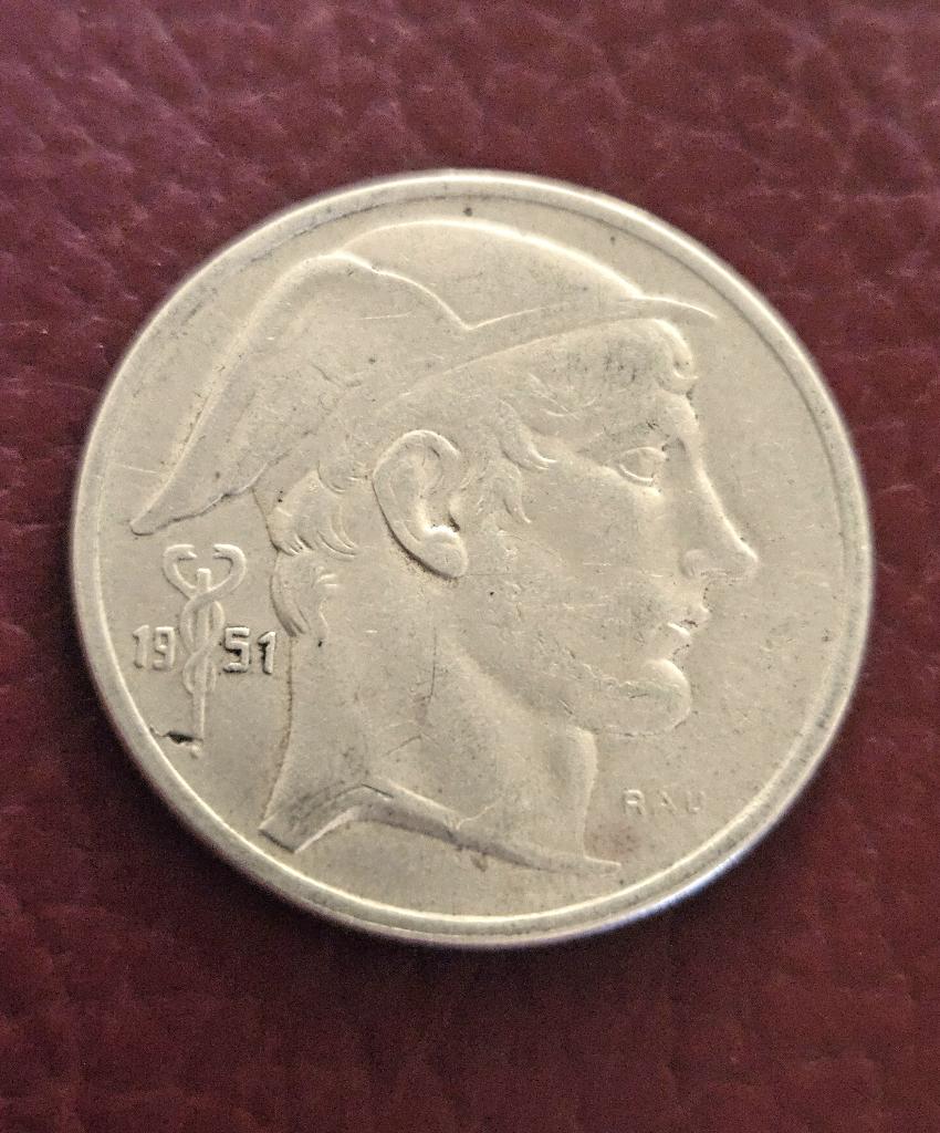 Munt Zilver. Belgie 50 Frank. 1951., Postzegels en Munten, Munten | België, Ophalen, Zilver, Losse munt, Zilver