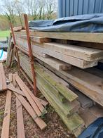 Houten stelling balken 18/6,   2stapels, Ophalen, Balken