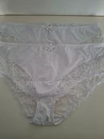 2 damesonderbroekjes met kant maat XXL, Enlèvement ou Envoi, Blanc, Slip