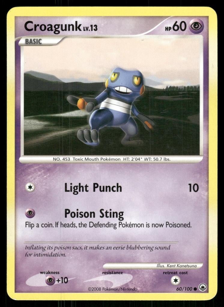 Croagunk 60/100 - Majestic Dawn, Hobby en Vrije tijd, Verzamelkaartspellen | Pokémon, Gebruikt, Verzenden