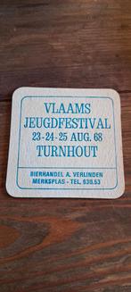 Lamot brouwerij bierviltje sous bock 1968 jeugdfestival, Ophalen of Verzenden