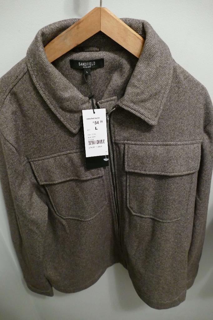 HERENHEMD / JAS KLEUR BRUIN VAN BEL & BO, Kleding | Heren, Overhemden, Ophalen of Verzenden, Nieuw, Bruin, Halswijdte 41/42 (L)