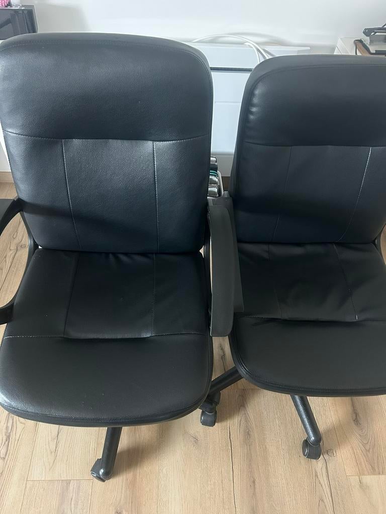 Lot de 2 chaises de bureau, Maison & Meubles, Chaises de bureau, Comme neuf, Chaise de bureau, Noir, Ergonomique, Enlèvement ou Envoi