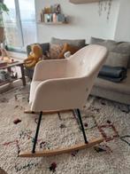 WOLTU Schommelstoel van velour, relaxstoel, crèmekleurig,, Ophalen, Zo goed als nieuw